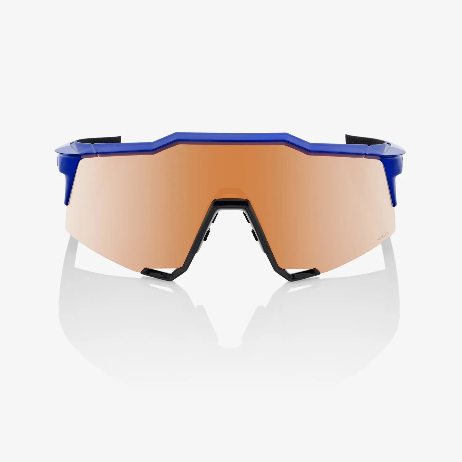 100% Speedcraft Gloss Cobalt Blue Sunglasses, Copper Mirror