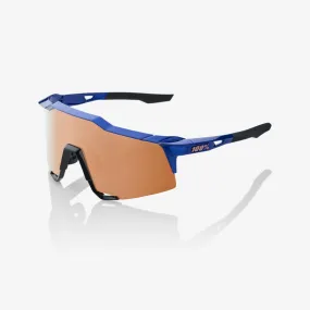 100% Speedcraft Gloss Cobalt Blue Sunglasses, Copper Mirror