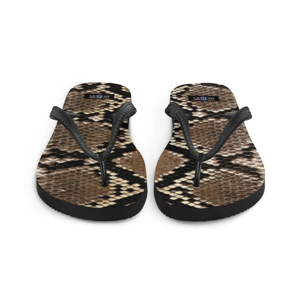 65 MCMLXV Unisex Python Snakeskin Animal Print Flip-Flops