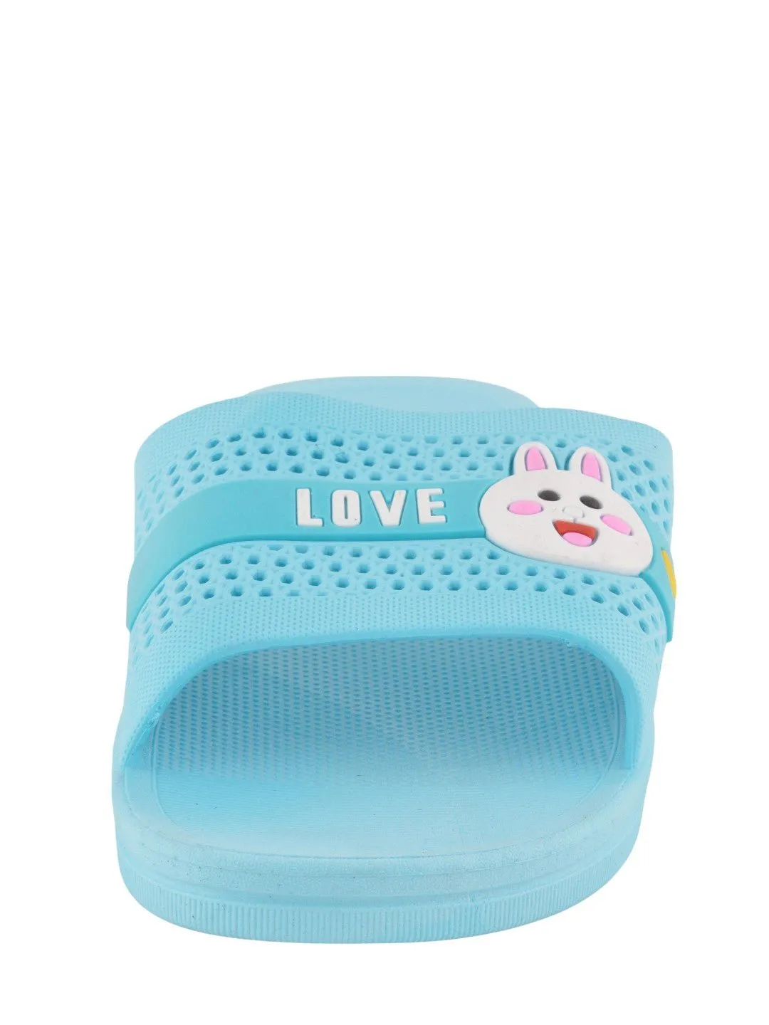 Adorable Blue Bunny Design Slide with LOVE Strap for Girl's