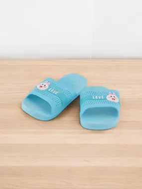 Adorable Blue Bunny Design Slide with LOVE Strap for Girl's