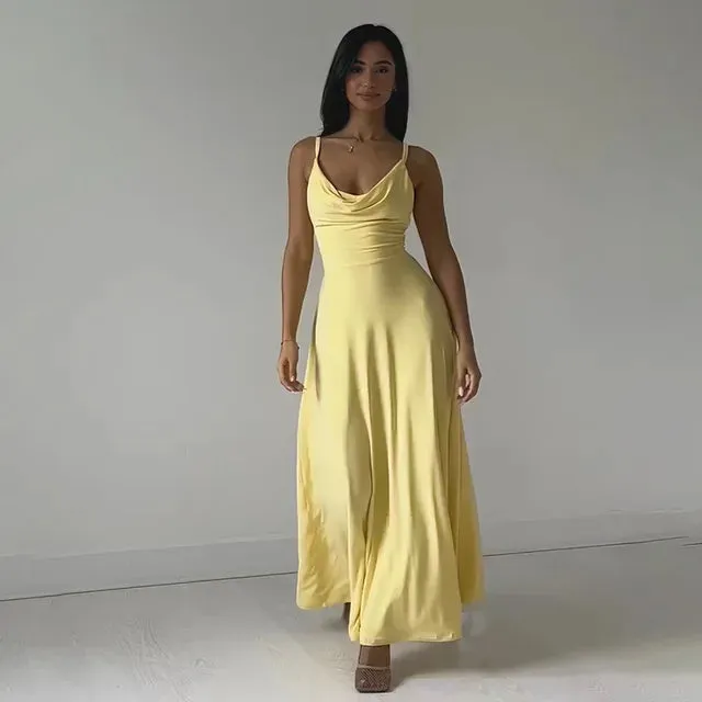 Anby - Robe longue élégante et drapée