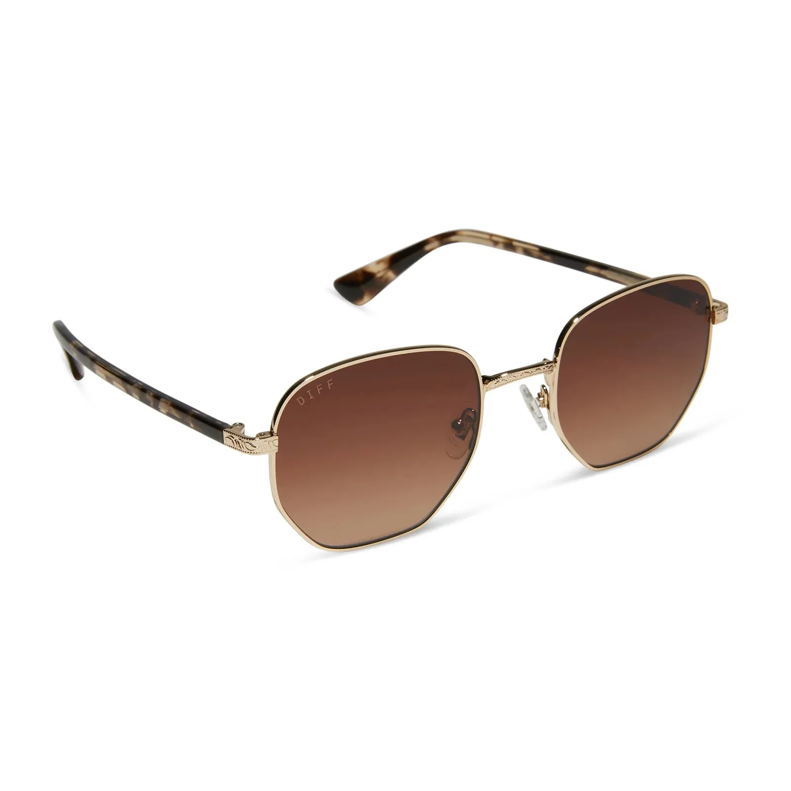 Aster Gold   Brown Gradient Sunglasses
