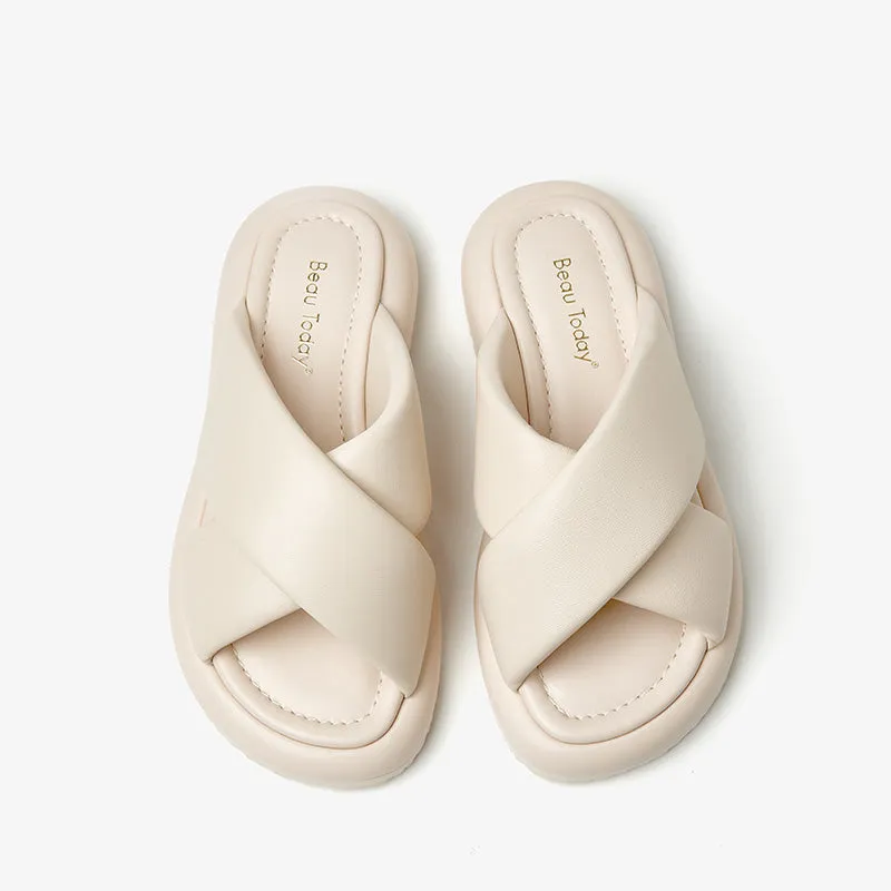 BeauToday Leisure Soft Comfy Cloud Slides Slipper for Women
