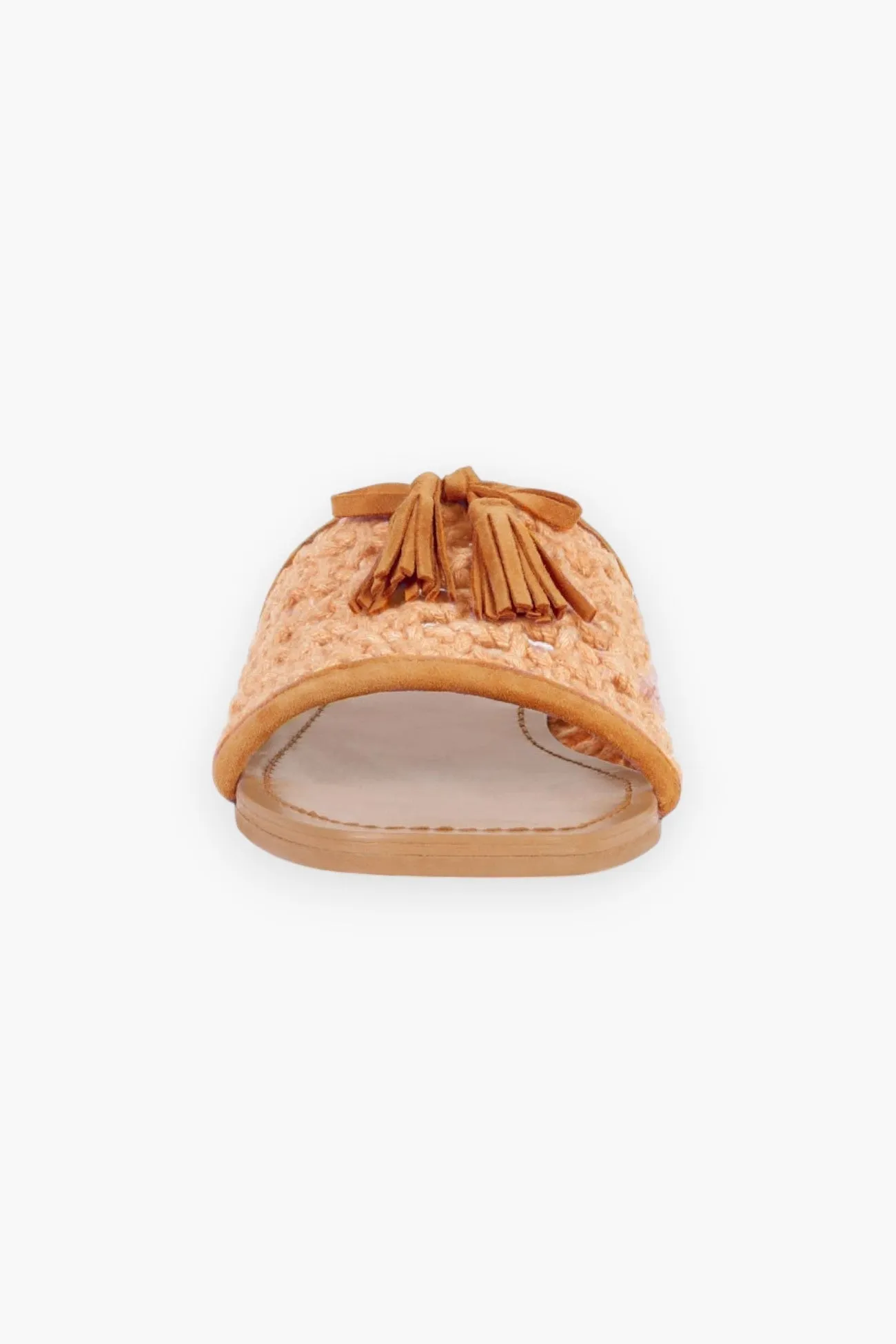 Cedar Handwoven Natural Tassel Flats