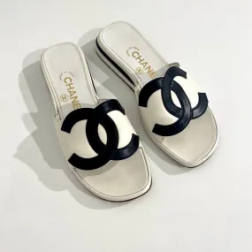 Chanel Vintage CC Slide Sandals