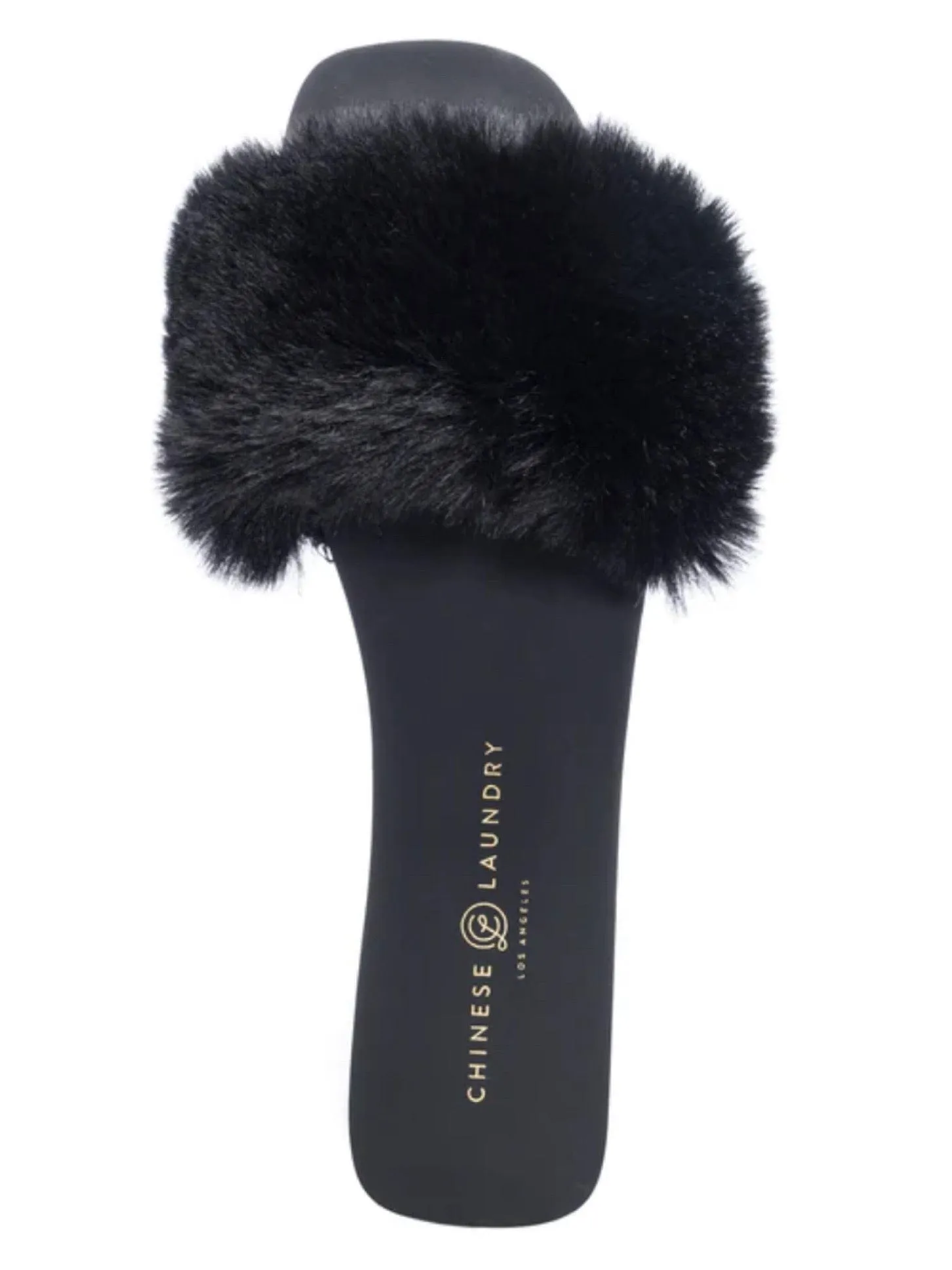 Chinese Laundry Madonna Fanta Fur Slides-Black