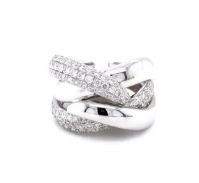 Crisscross Pave Ring