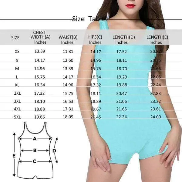 Custom Face Camouflage Women's One Piece Boyleg Swimsuit
