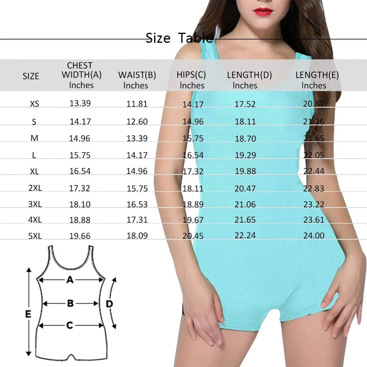 Custom Face Mermaid Fish Scale Women's One Piece Boyleg Swimsuit