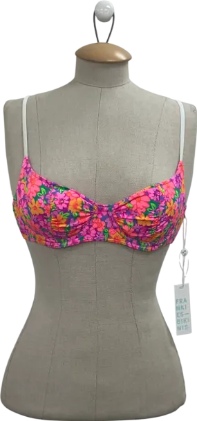 Frankies Bikinis Multicoloured Premium Dean Bikini Top In Daisy Pond UK XS