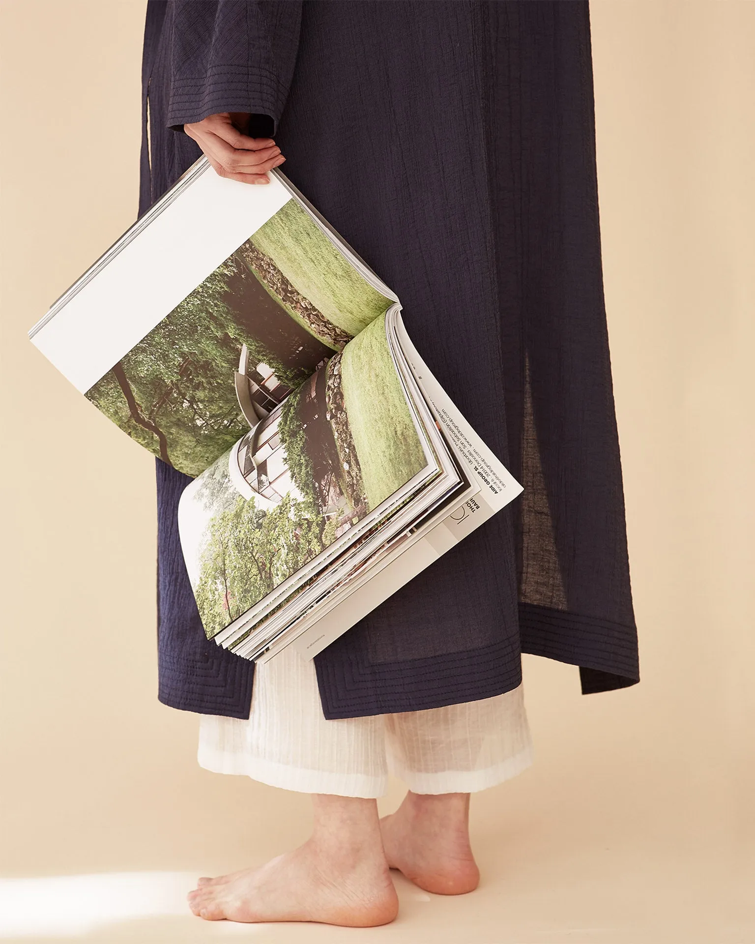 George Shawl Collar Robe / Navy