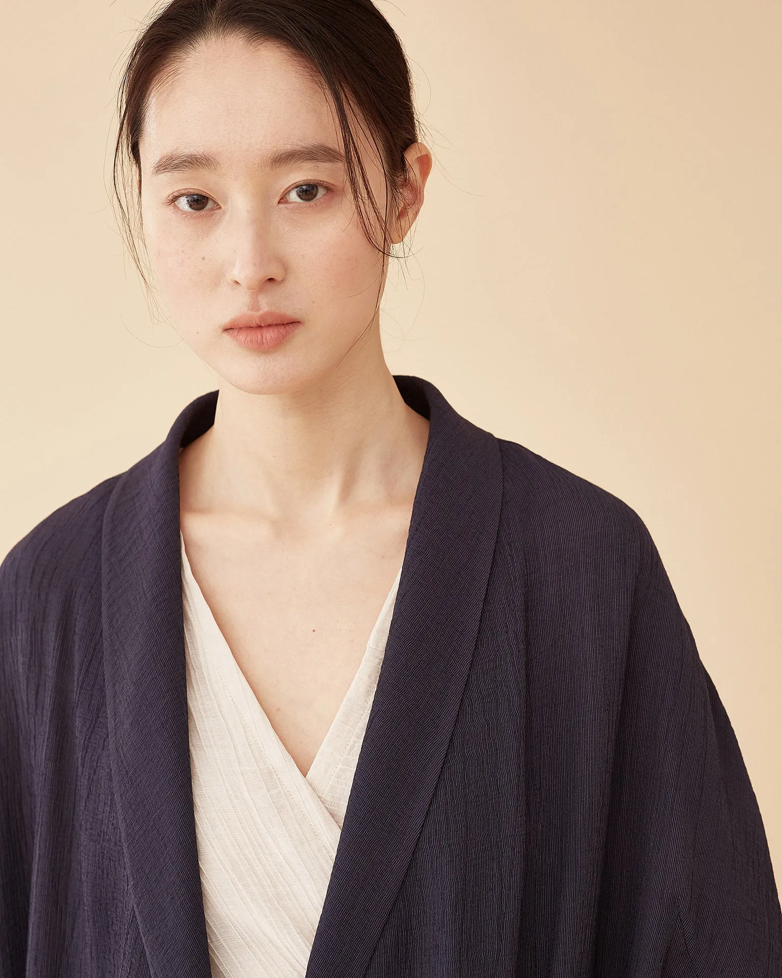 George Shawl Collar Robe / Navy