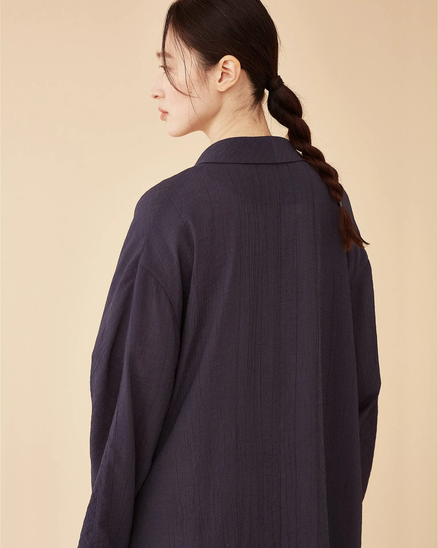 George Shawl Collar Robe / Navy