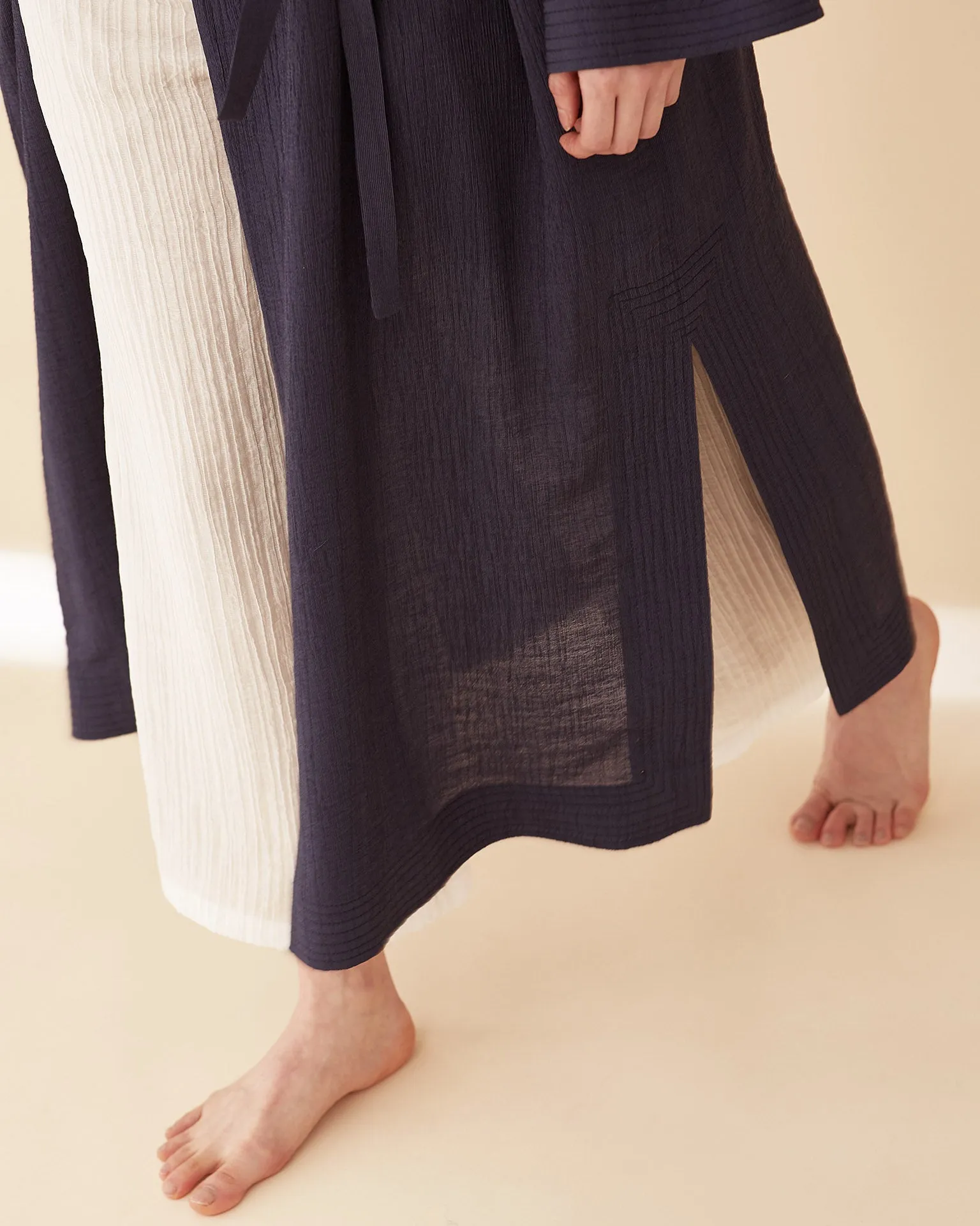 George Shawl Collar Robe / Navy