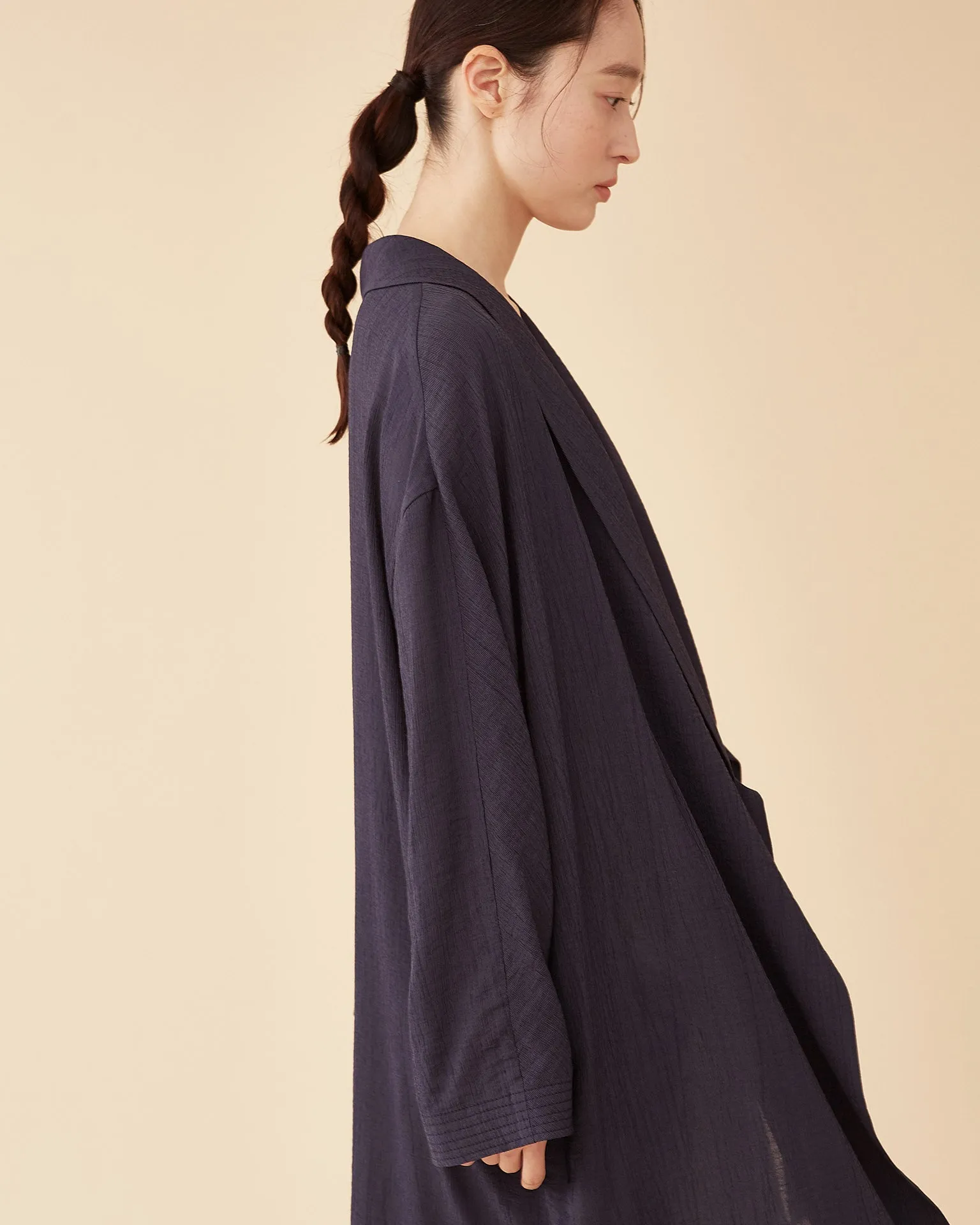 George Shawl Collar Robe / Navy