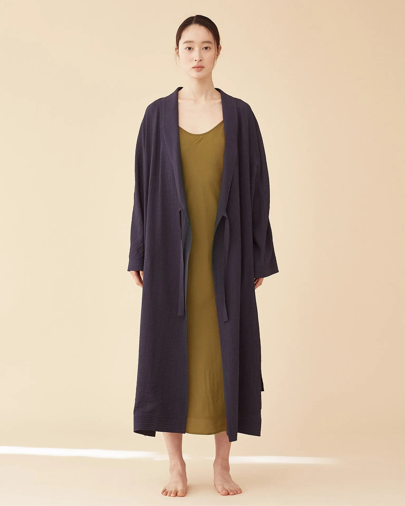 George Shawl Collar Robe / Navy