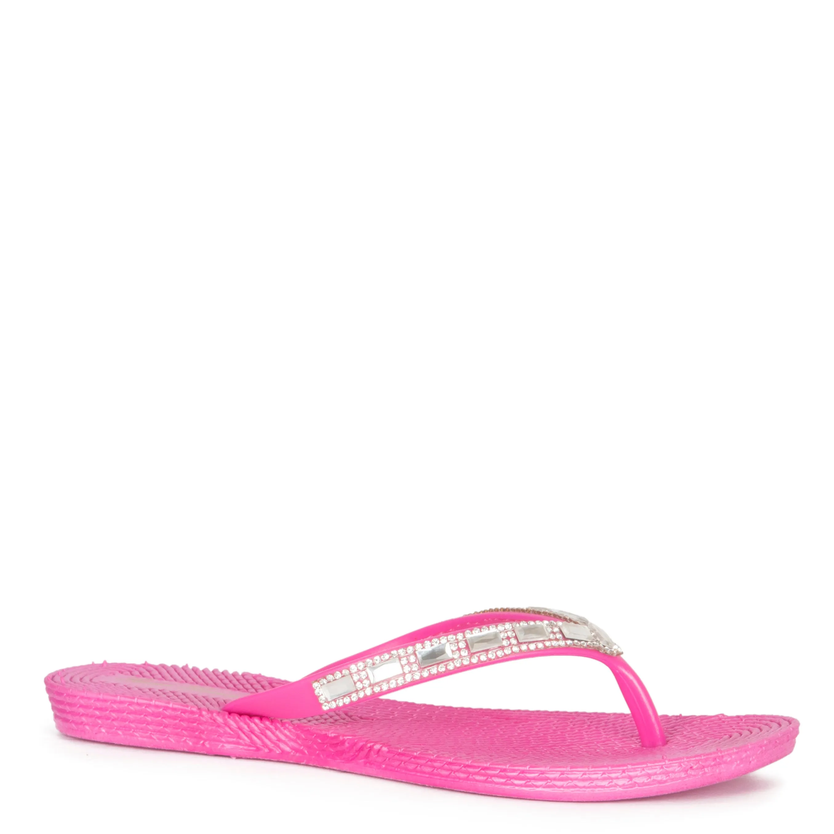 GIGI FLAT SLIPPER WITH SPARKLY CRYTSAL AND RHINESTONE DETAILING