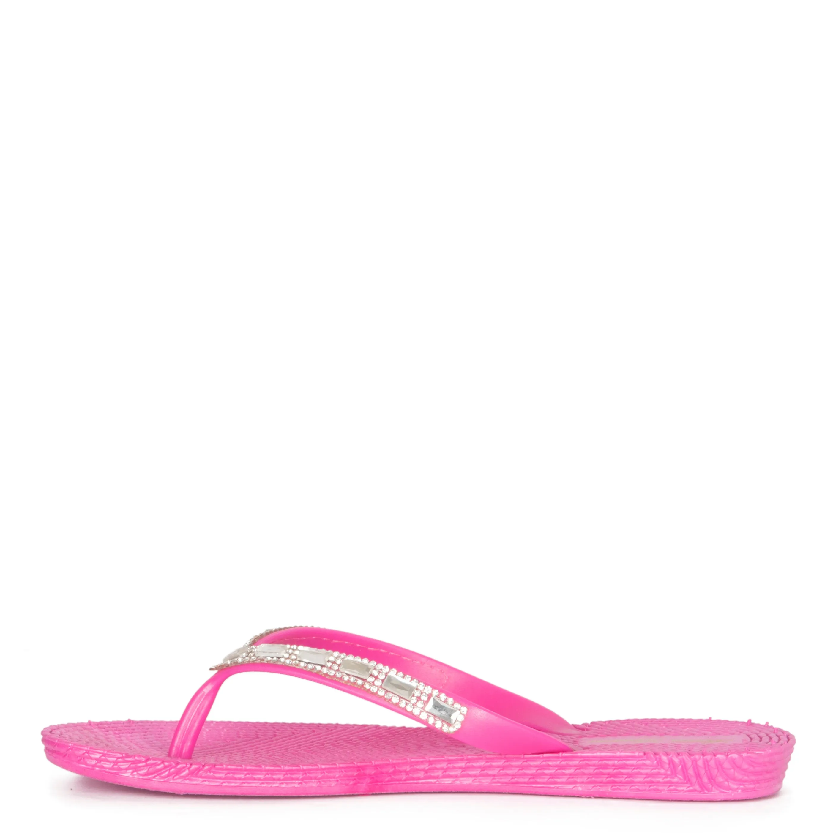 GIGI FLAT SLIPPER WITH SPARKLY CRYTSAL AND RHINESTONE DETAILING