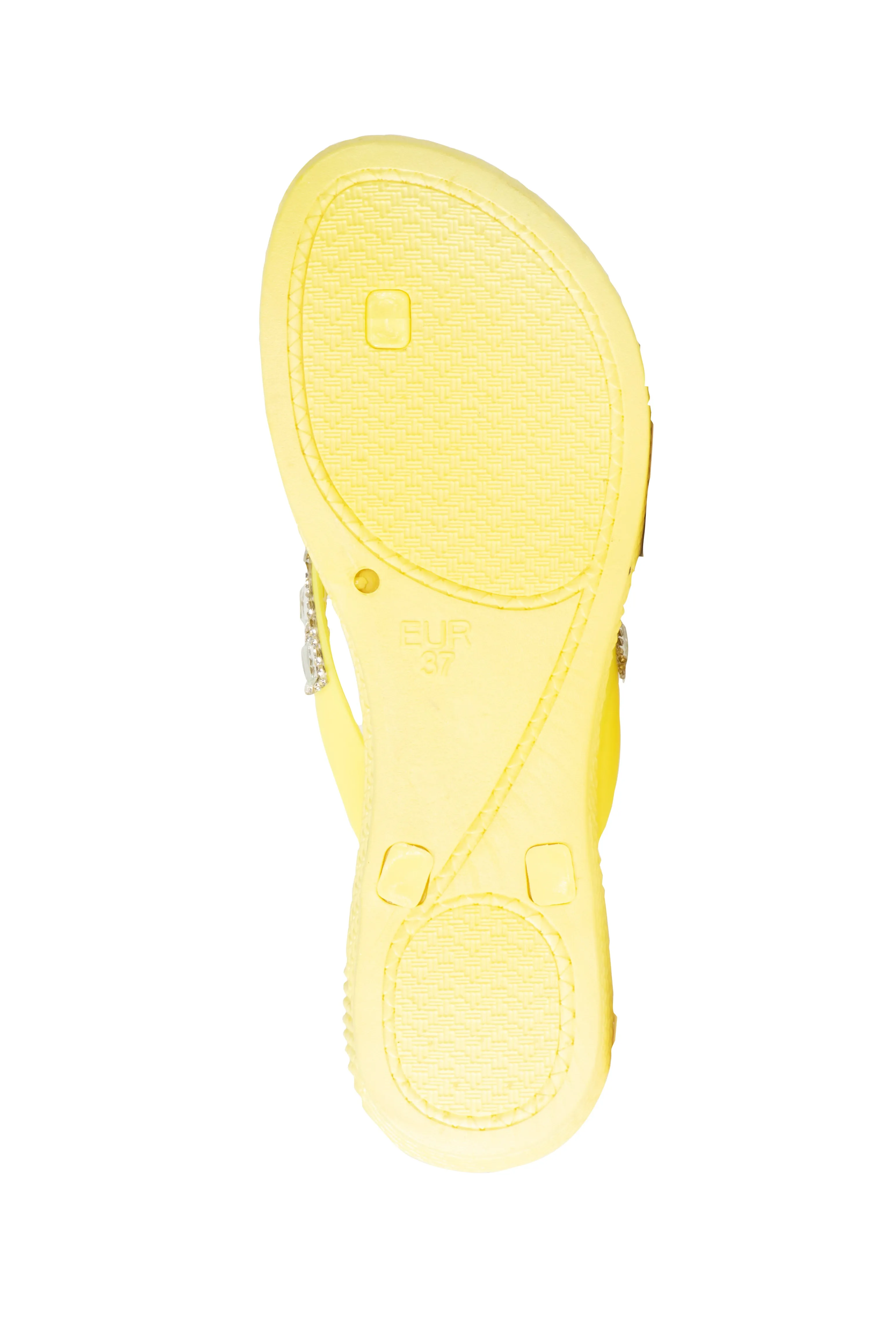 GIGI FLAT SLIPPER WITH SPARKLY CRYTSAL AND RHINESTONE DETAILING