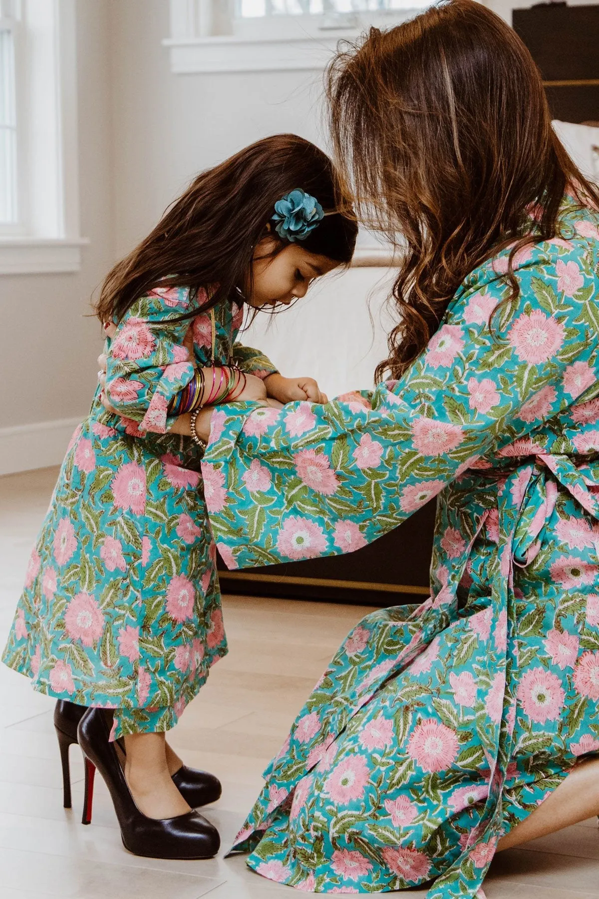 Girl's Robe in Firoza
