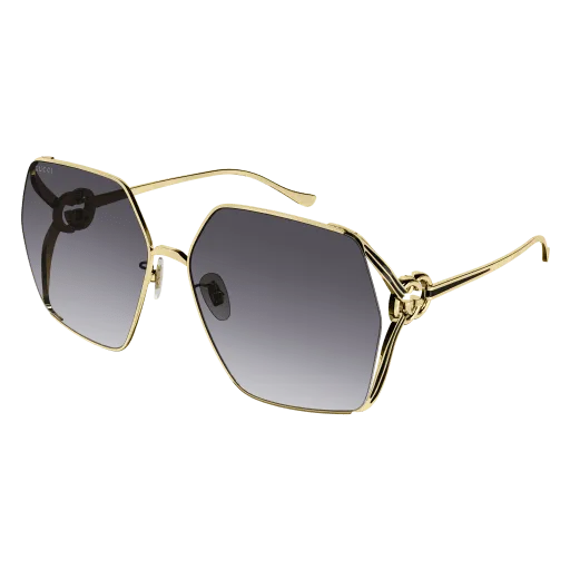 Gucci Sunglasses GOLD GREY GG1322SA-001