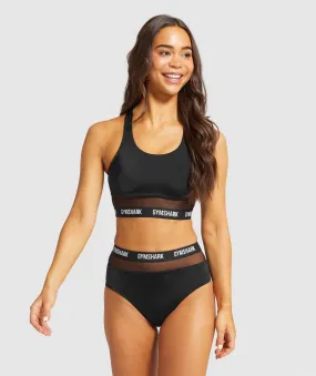 Gymshark Horizon Mesh Bikini Top - Black