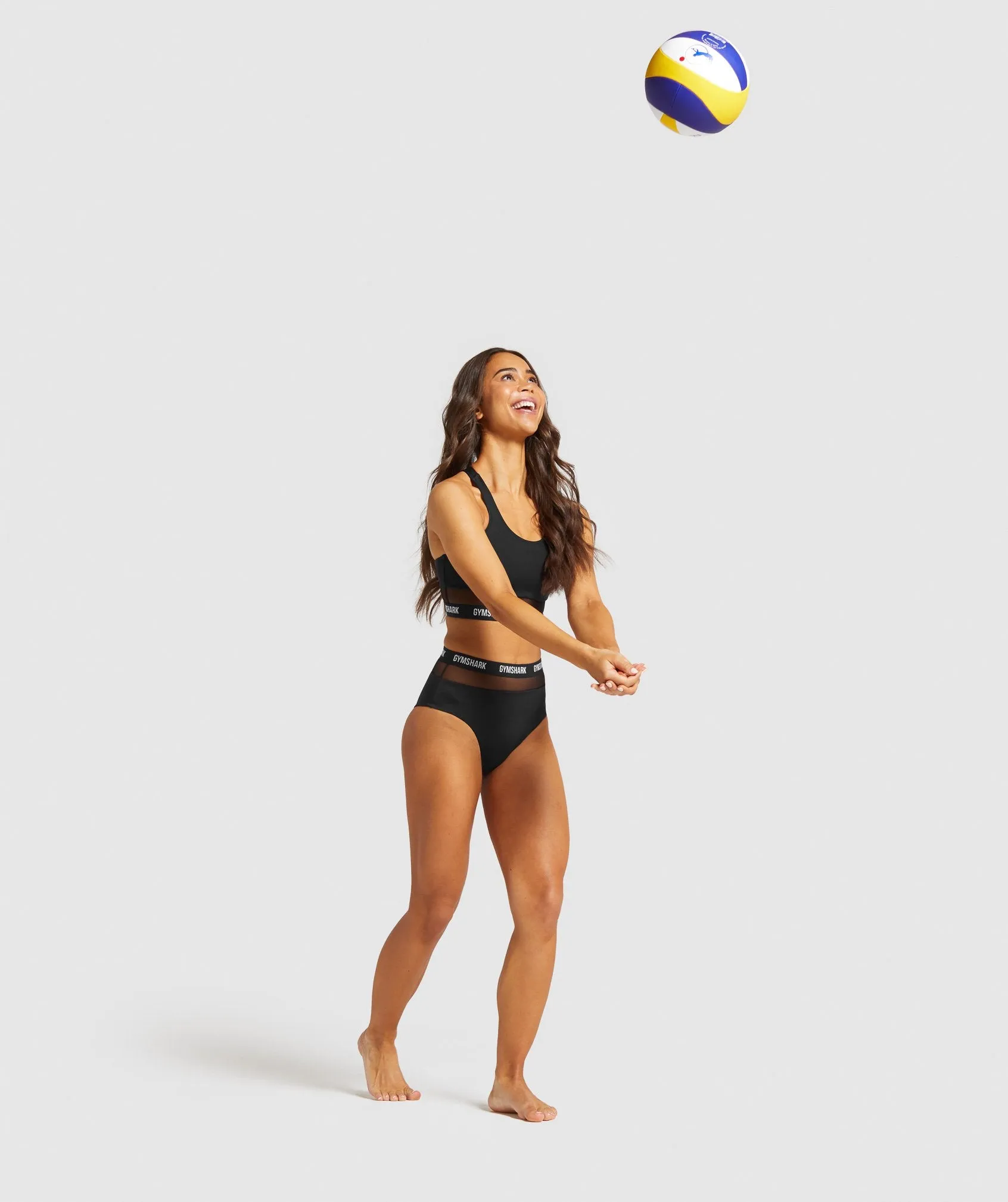 Gymshark Horizon Mesh Bikini Top - Black