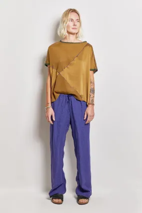 honest blue linen pant