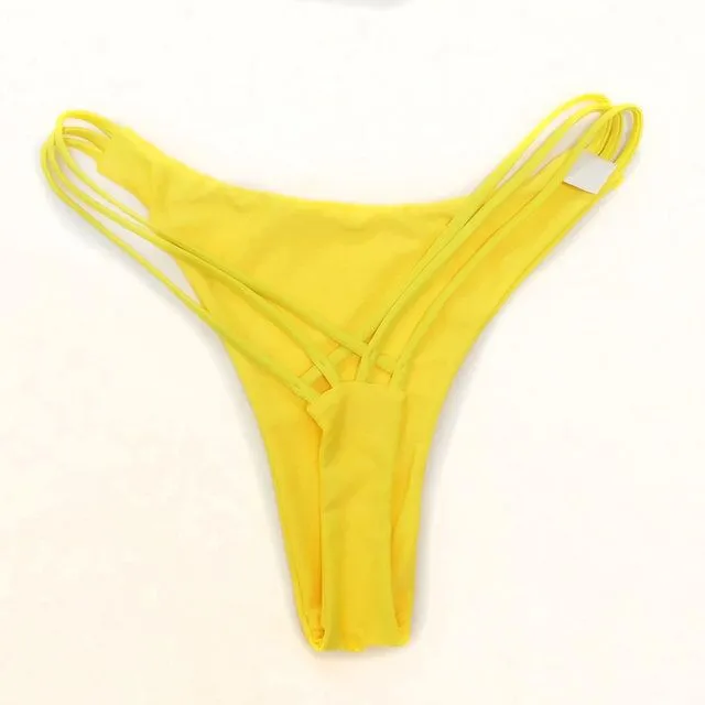 Hot Plain Hollow Out Thong Bottom Bikini
