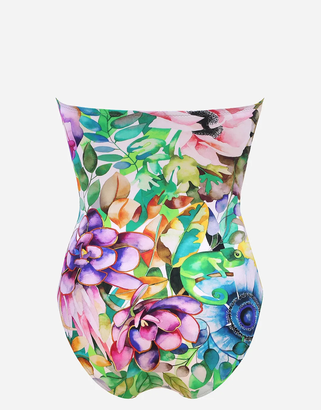 Jungle Bandeau Swimsuit - Jungle Print
