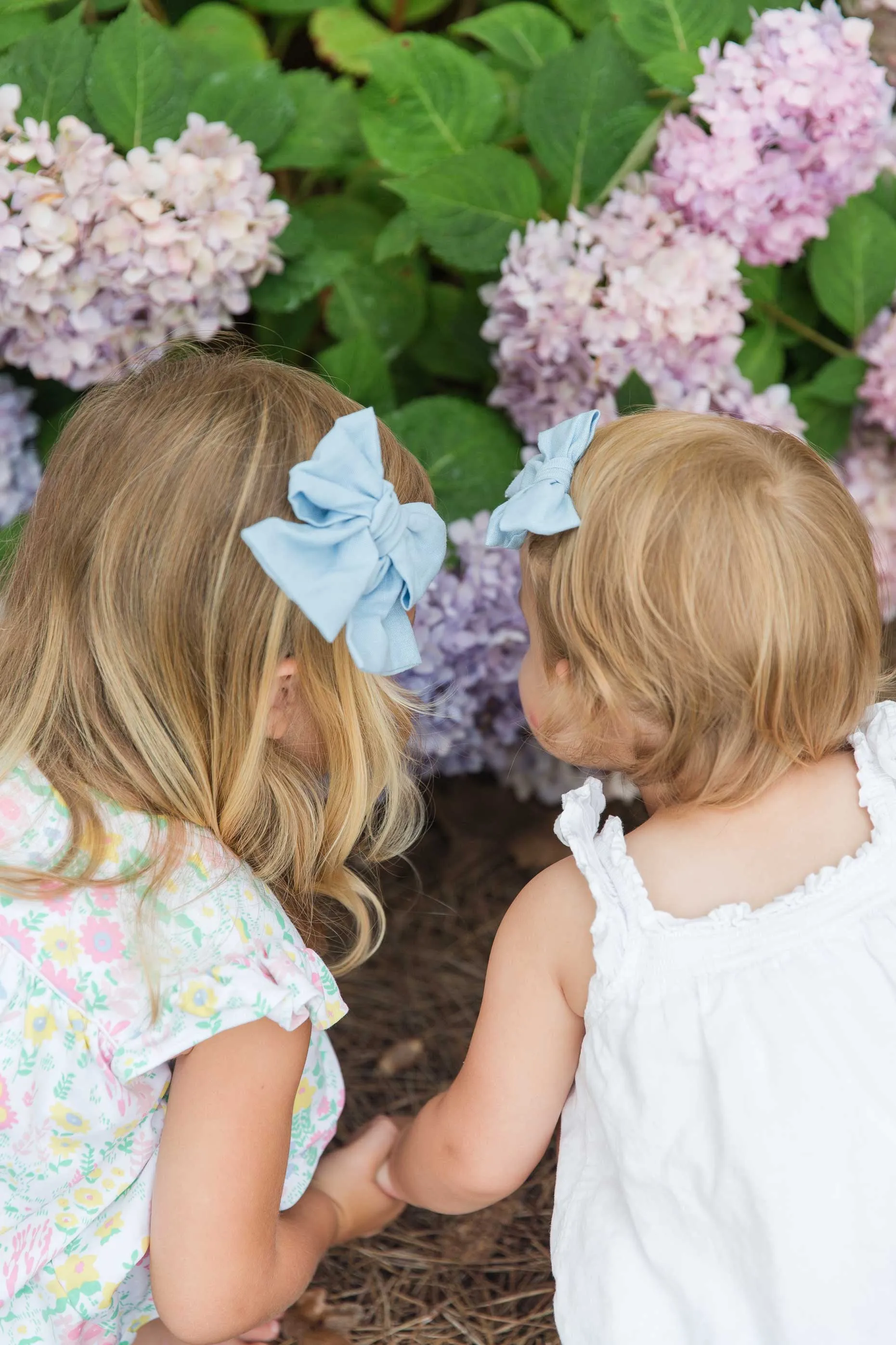 Linen baby headband- Baby Pink