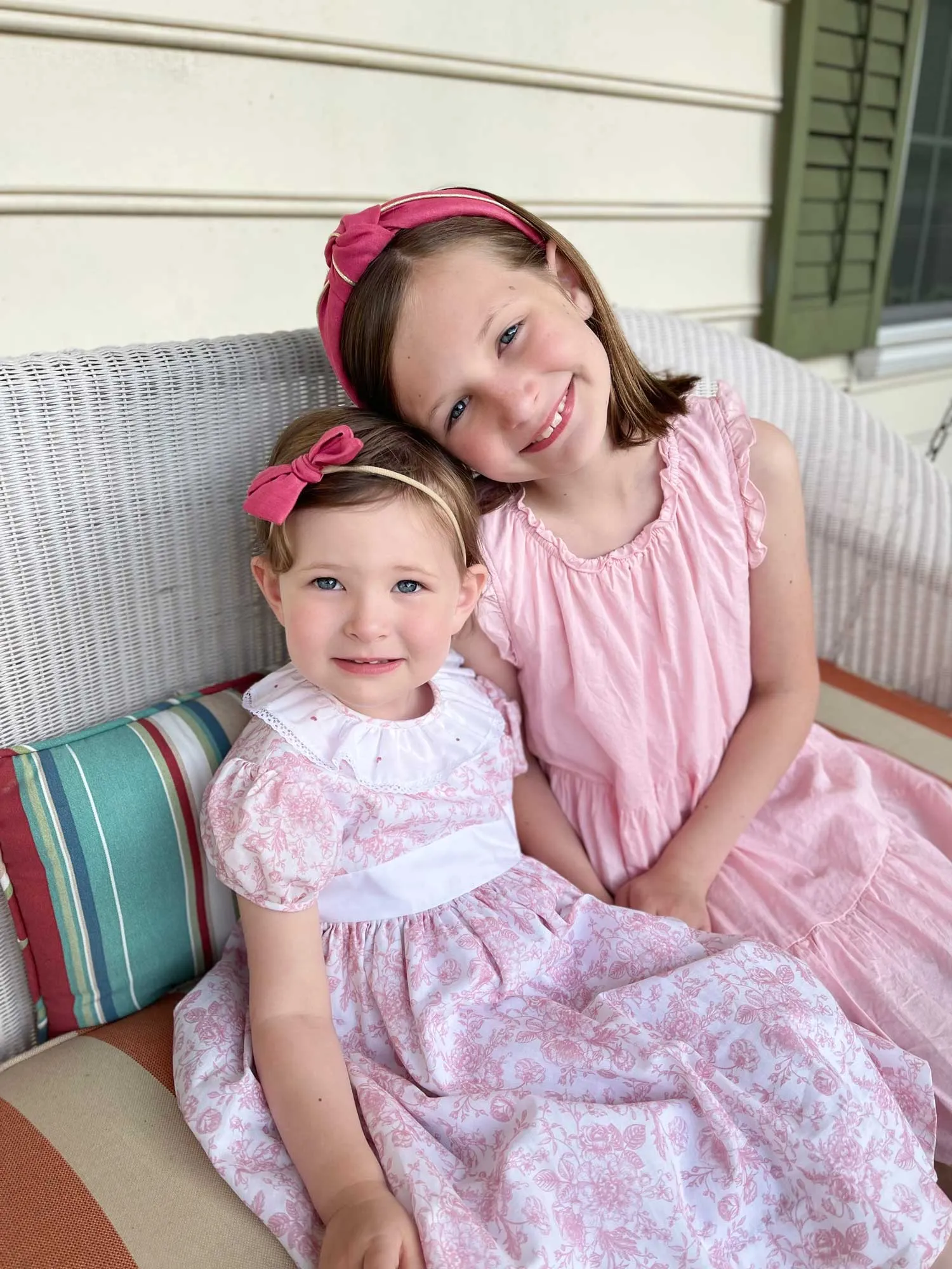 Linen baby headband- Baby Pink