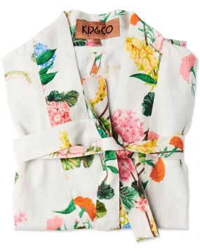 linen Robe: Bouquet Beauty