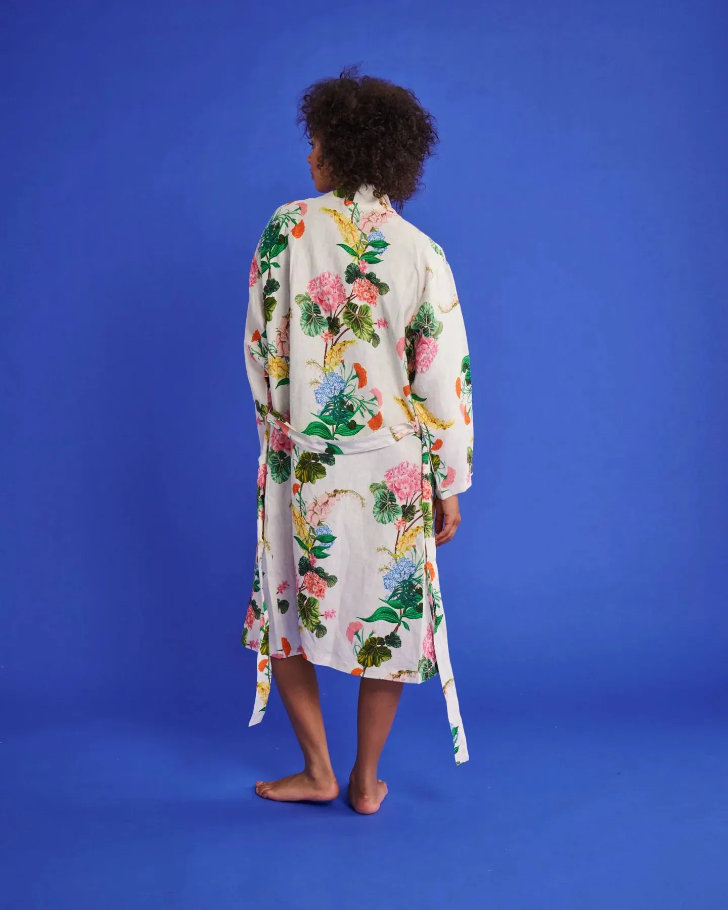 linen Robe: Bouquet Beauty