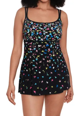 Longitude Mucho Floral Empire Princess Seam Swimdress