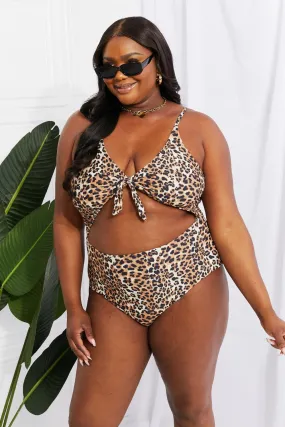 Marina West Tummy Cut Backless Leopard Monokini