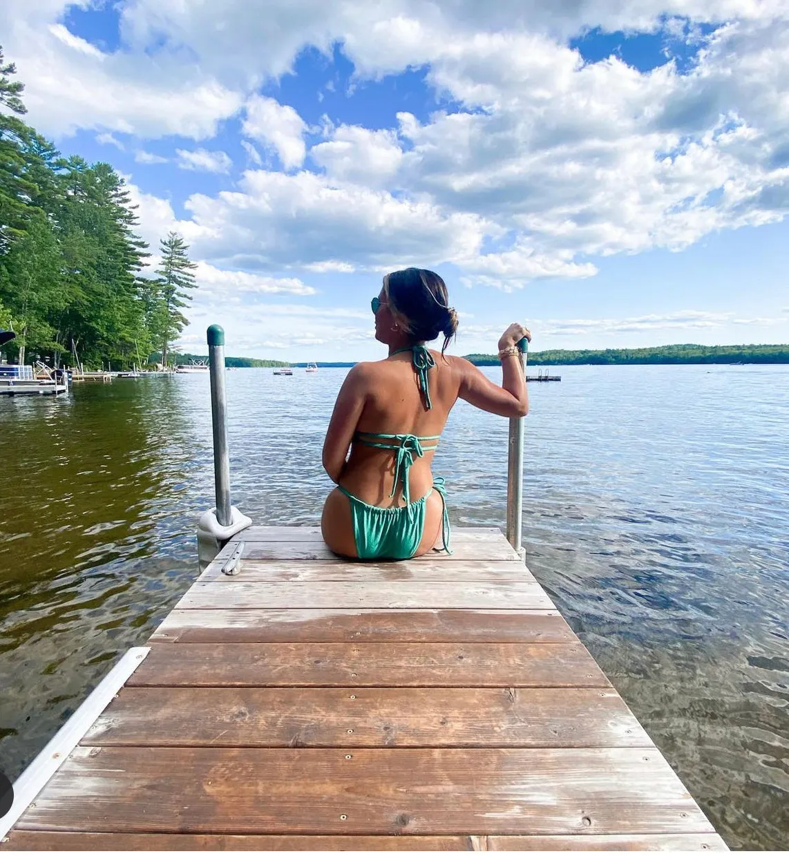 MINT Triangle Ruffle Bikini Top