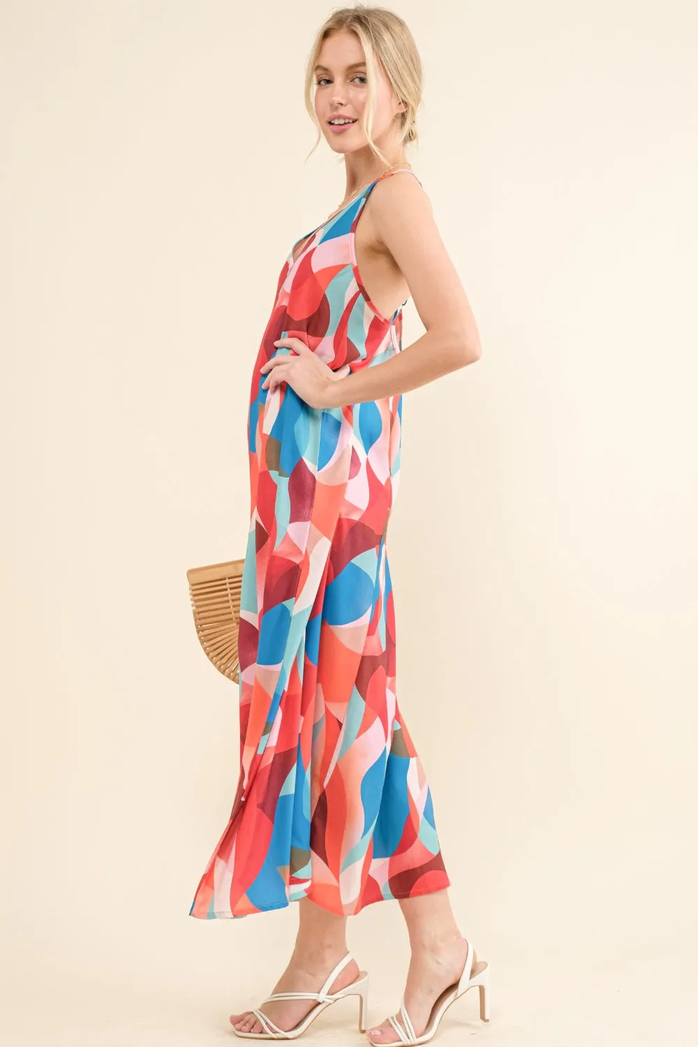 Multi Abstract Cami Dress