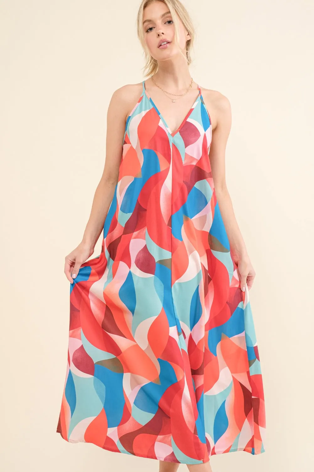 Multi Abstract Cami Dress