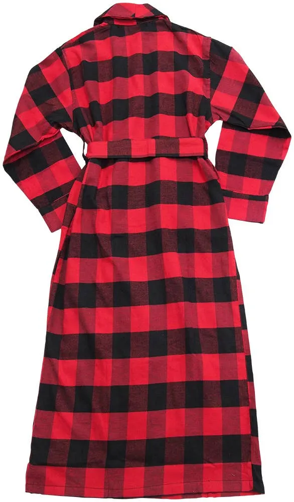 NORTY Mens S-2XL Red Buffalo Plaid Robe 34108