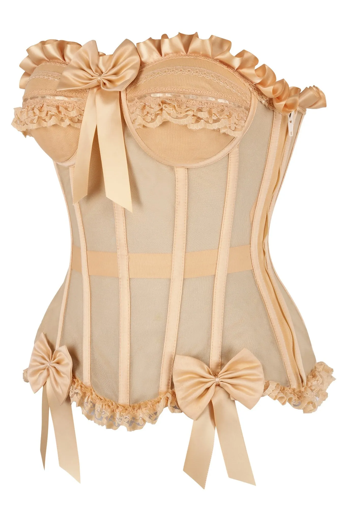 Nude Mesh Underwire Bustier Corset
