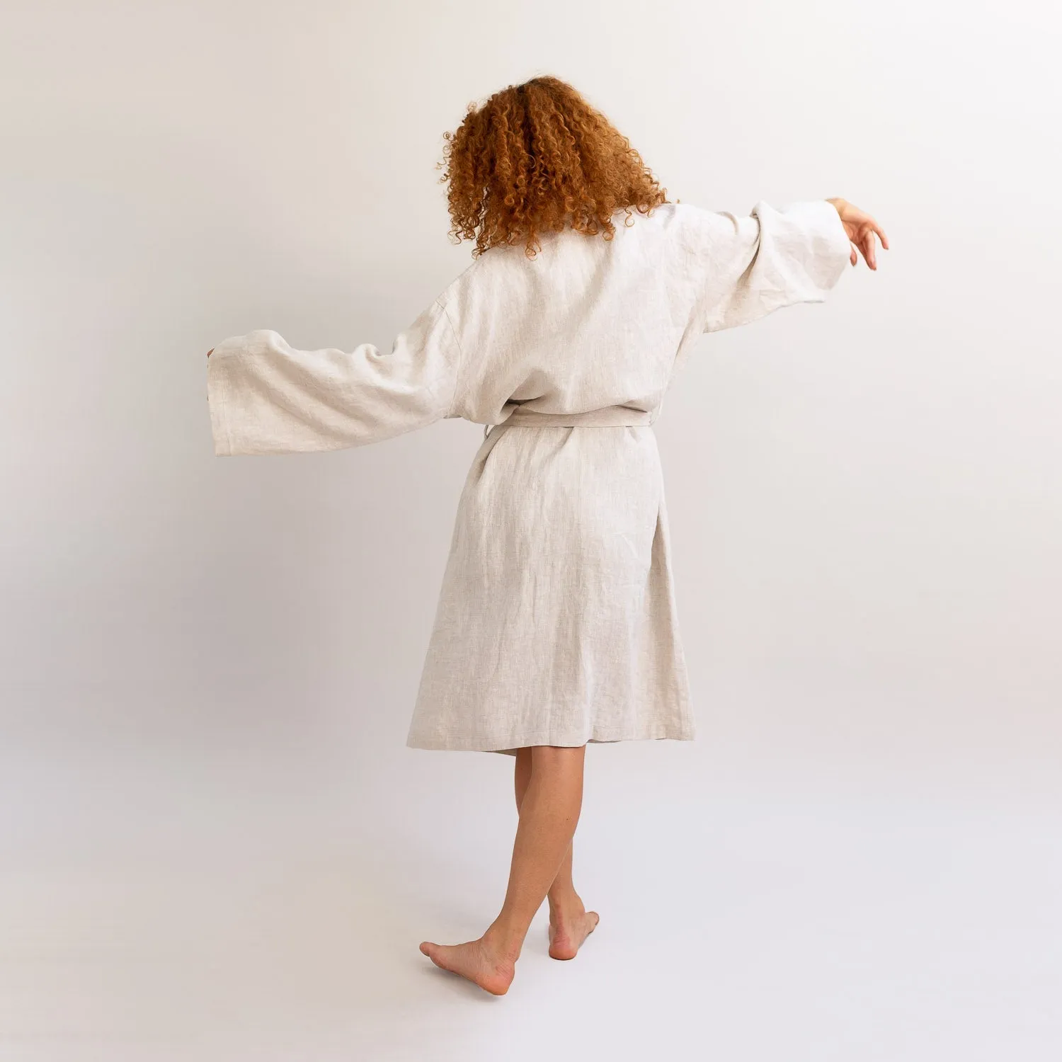 Oatmeal Linen Robe