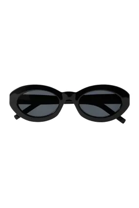 Oval-frame acetate sunglasses