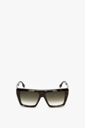 Oversized Acetate Frame Sunglasses In Dark Havana