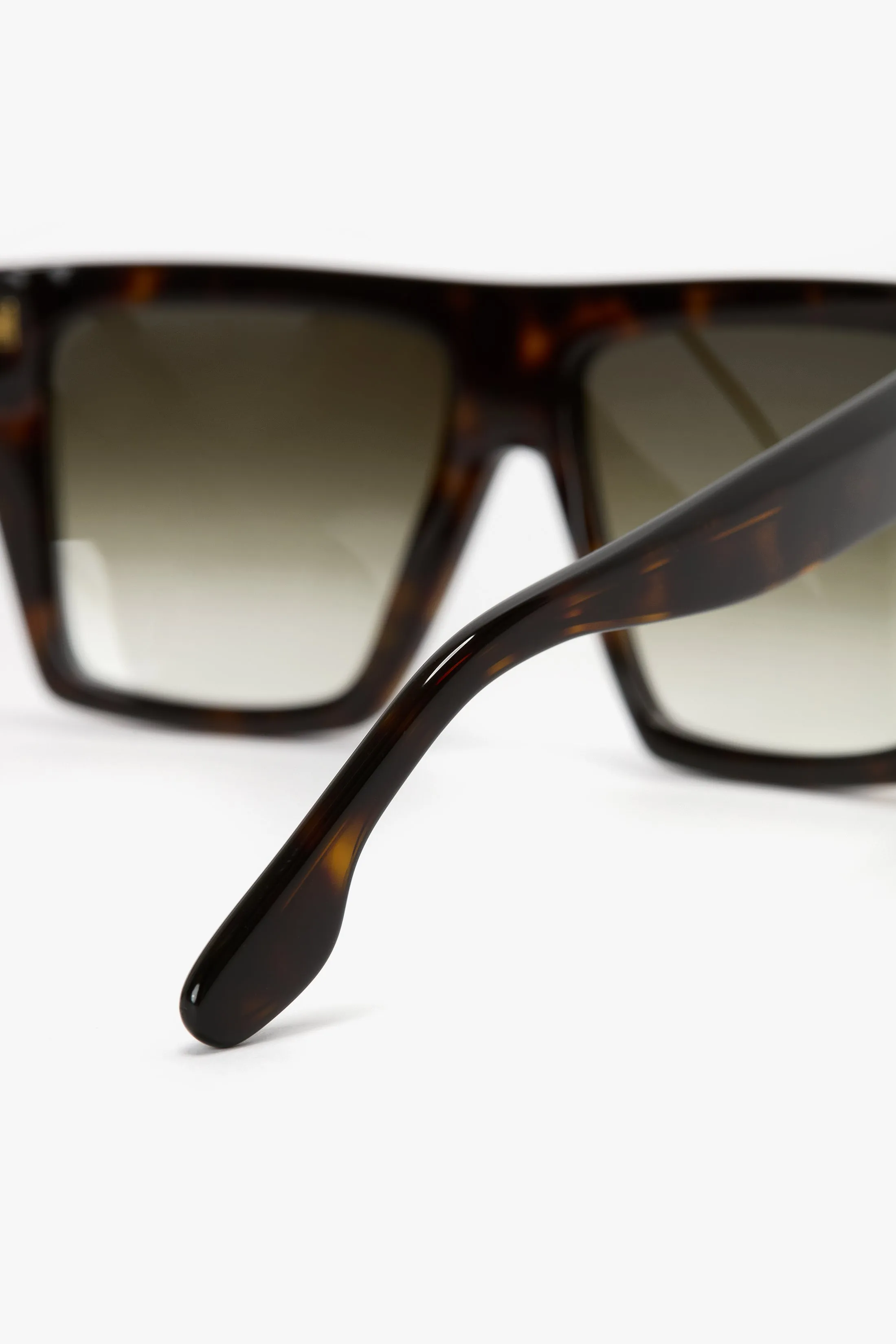 Oversized Acetate Frame Sunglasses In Dark Havana