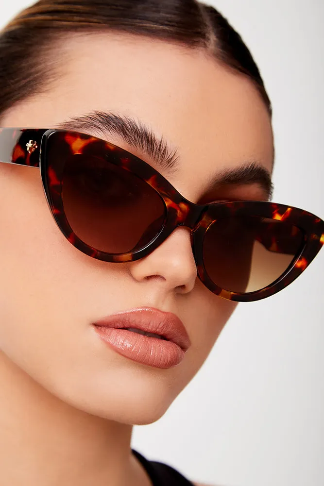 PETA   JAIN Georgina Sunglasses Tort Brown