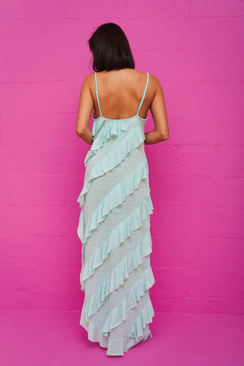 Pitusa Mermaid Asymmetric Ruffle Dress