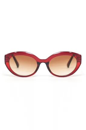 PRINTED OVAL SHADES-WINE
