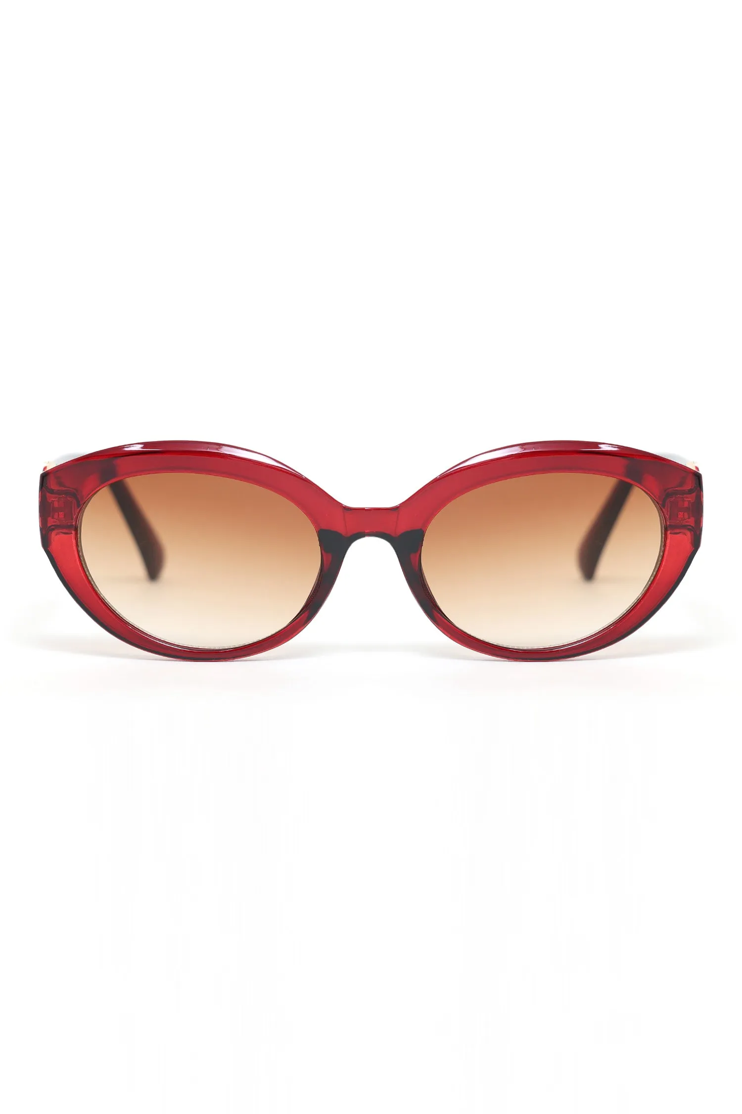 PRINTED OVAL SHADES-WINE